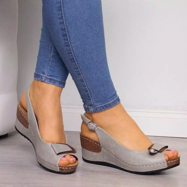 Feminy – Sandali comodi - Marrone - 39