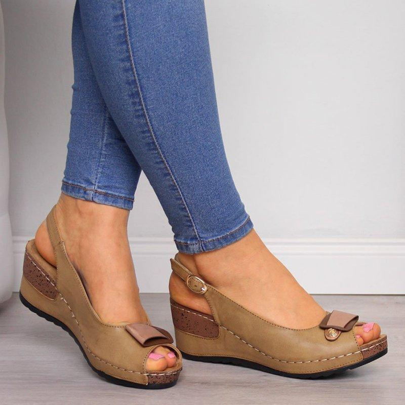 Feminy – Sandali comodi - Marrone - 36