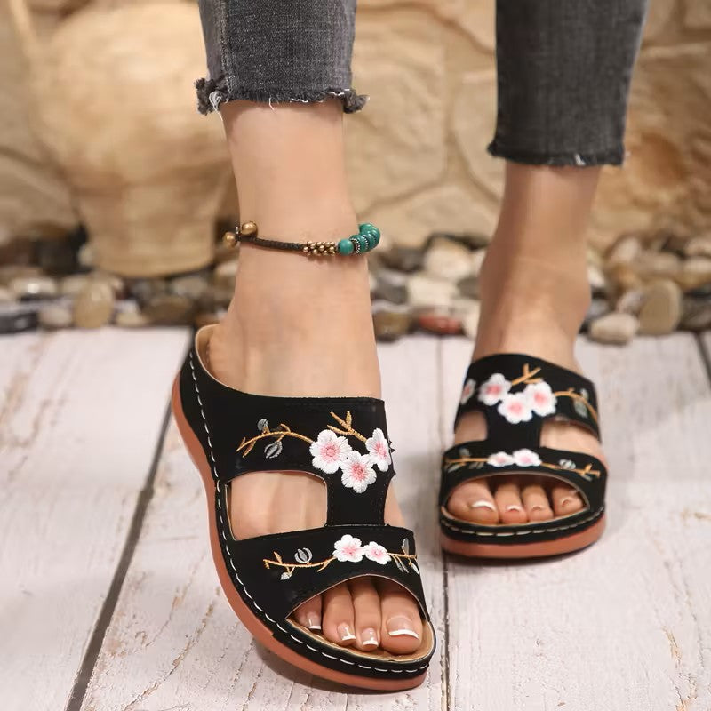 Flower – Sandali comodi - Nero - 37