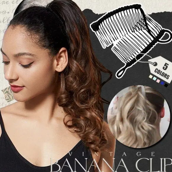 Vintage Stretchy Banana Hair Clip