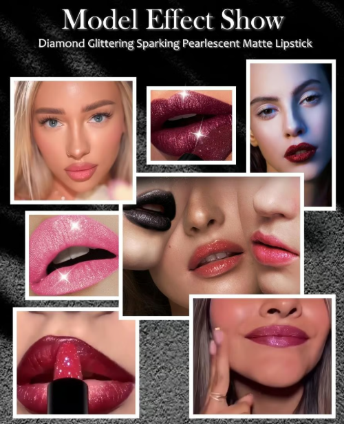 Diamond Lip Gloss Glitter Lipstick Waterproof