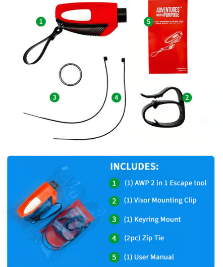 Emergency Window Breaker & Seatbelt Cutter