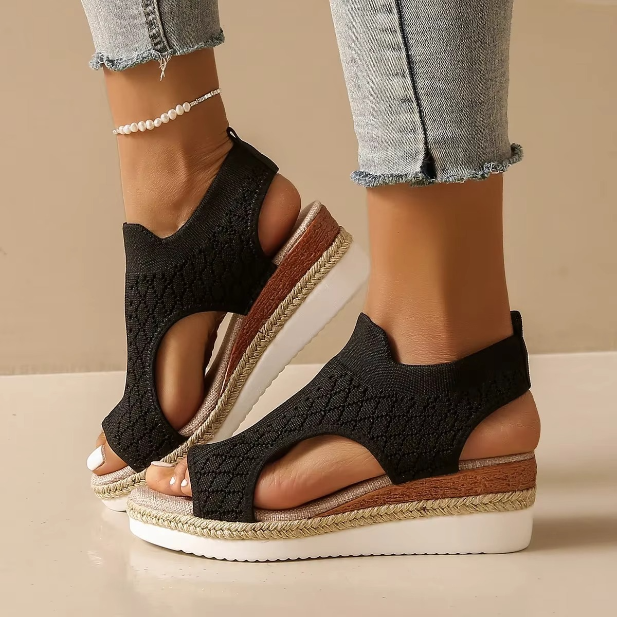 FlexBella – Sandali comodi - Nero - 37