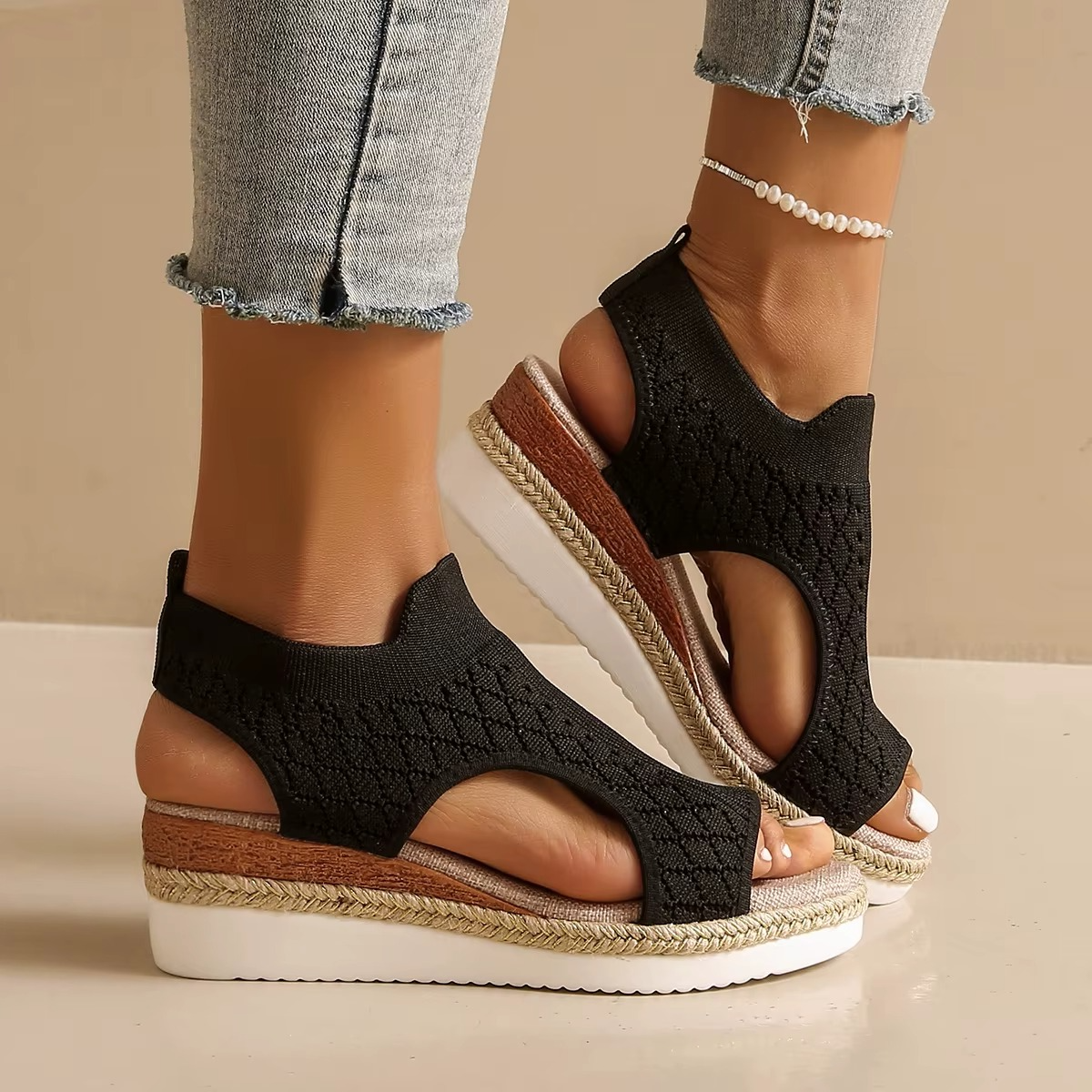 FlexBella – Sandali comodi - Nero - 42
