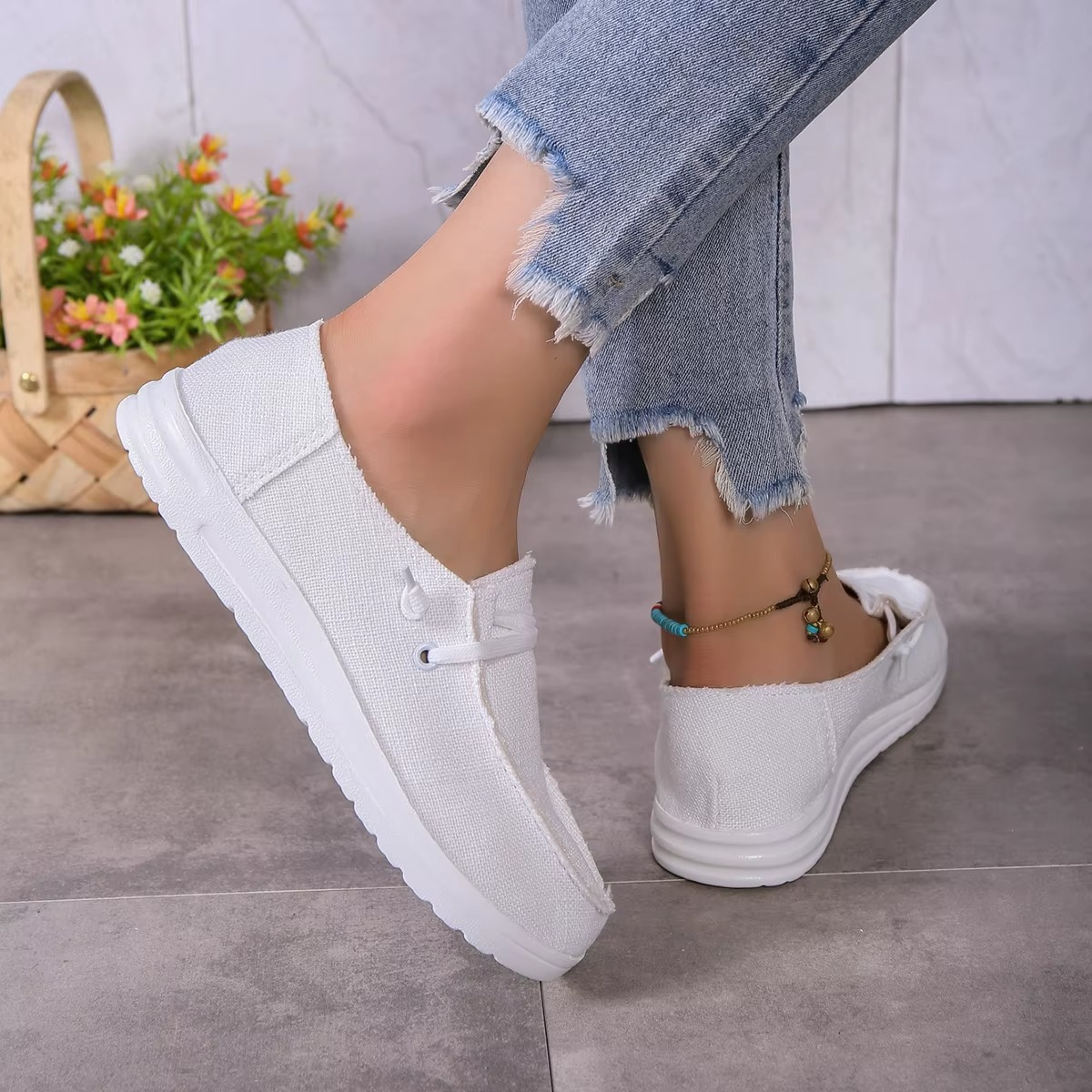 Lya – Sneakers comode - Bianco - 39