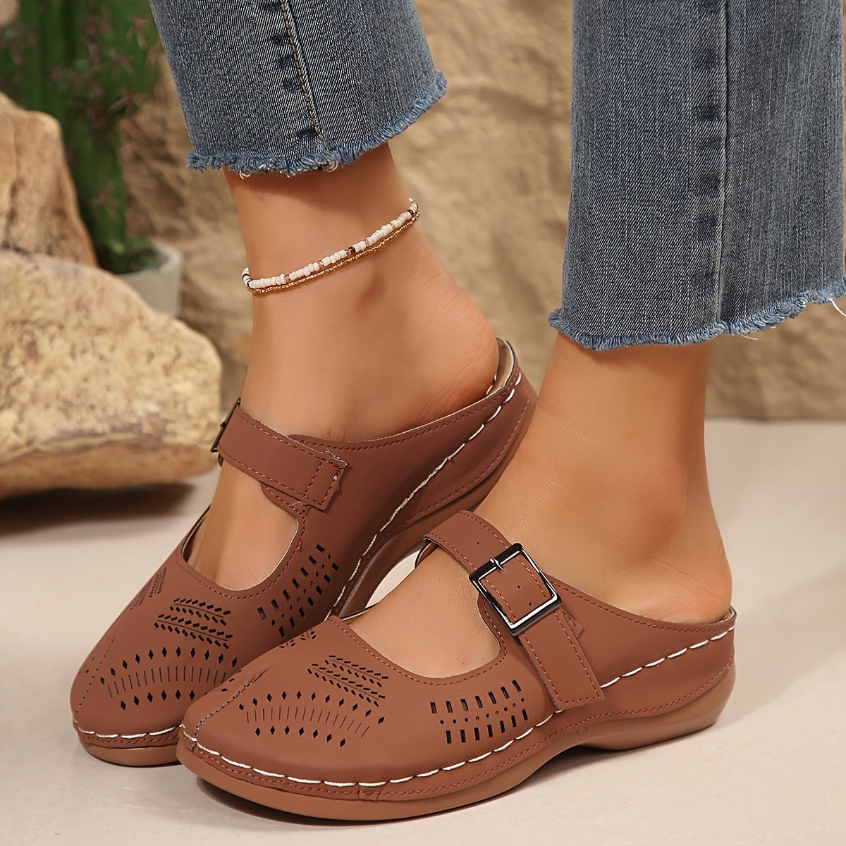 Prettyness – Sandali comodi - Marrone - 36