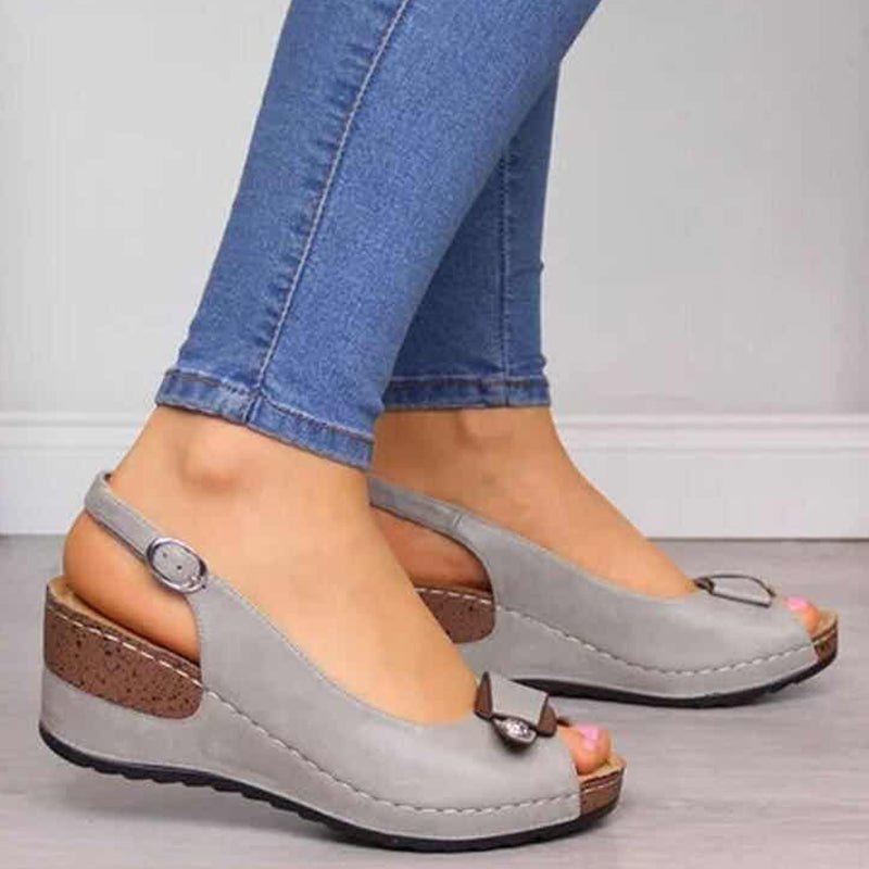 Feminy – Sandali comodi - Marrone - 43