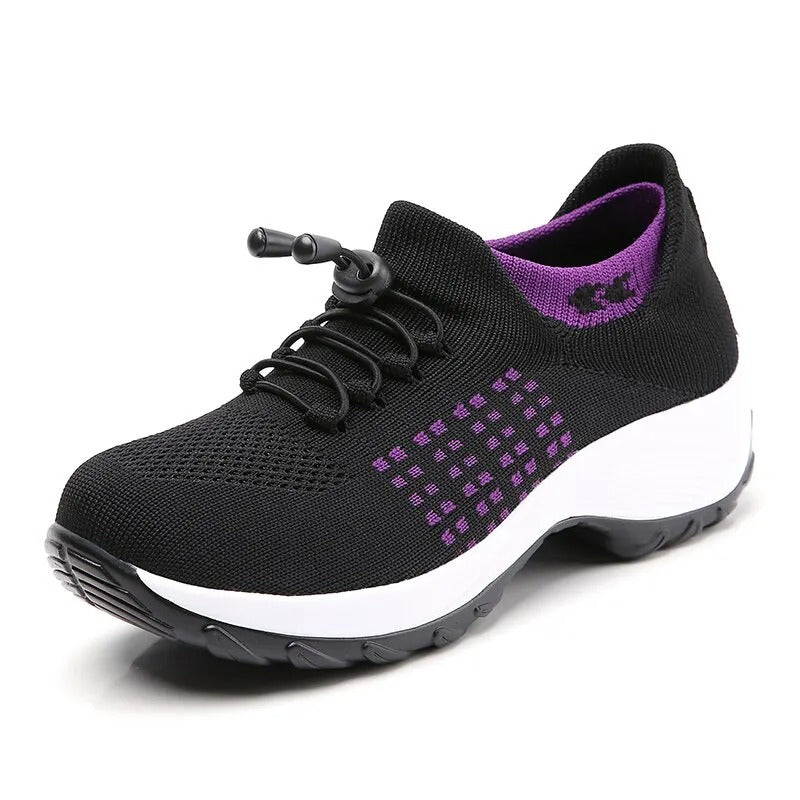 Run Comfort – Sneakers comode - Nero/Viola - 35