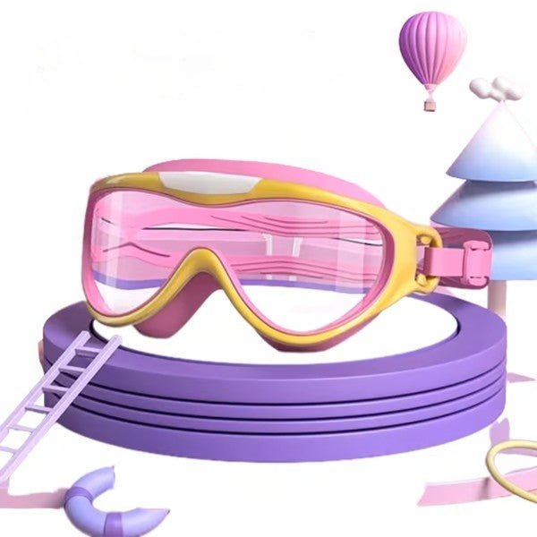 Children's waterproof and anti-fog swimming goggles