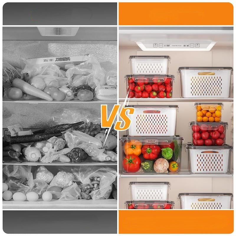 Fridge Food Containers with Removable Colander