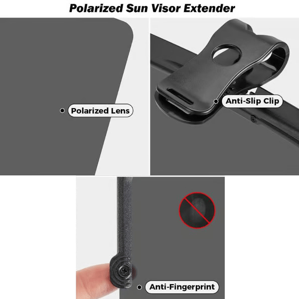 Car Sun Visor With Polarized Glare Protection