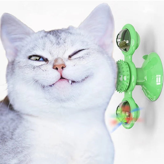 Interactive Windmill Cat Toys with Catnip