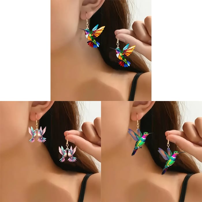Colorful Hummingbird Earrings