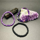 Amethyst Stress Relief Bracelet Set