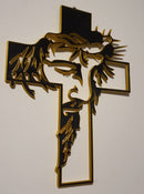 Jesus Cross Metal Sign Christ Wall Art Decor