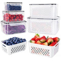 Fridge Food Containers with Removable Colander