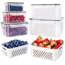 Fridge Food Containers with Removable Colander