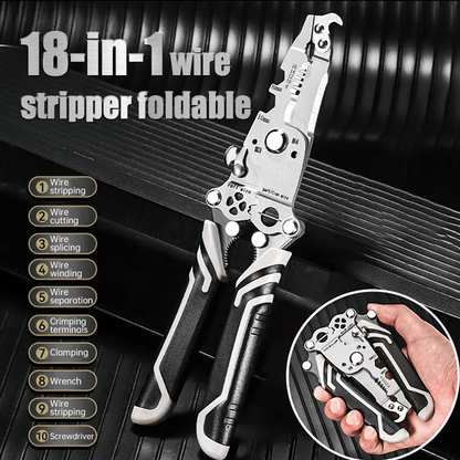 Multifunctional Folding Wire Stripper-Professional Electrician Tool