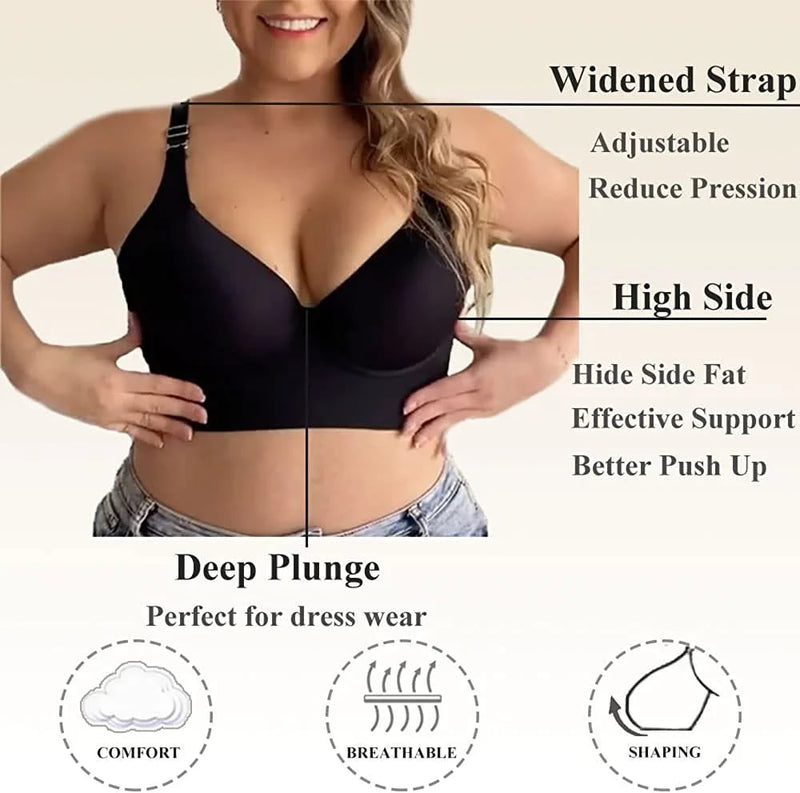 Deep Cup Bra-Unlined Bras With Great Support