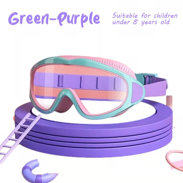 Children's waterproof and anti-fog swimming goggles