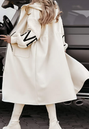 Women's Hooded Long Sleeve Knitted Sleeves Patchwork Casual Jacket