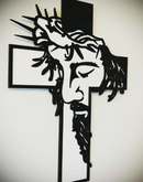 Jesus Cross Metal Sign Christ Wall Art Decor