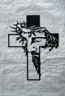 Jesus Cross Metal Sign Christ Wall Art Decor