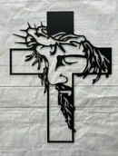 Jesus Cross Metal Sign Christ Wall Art Decor