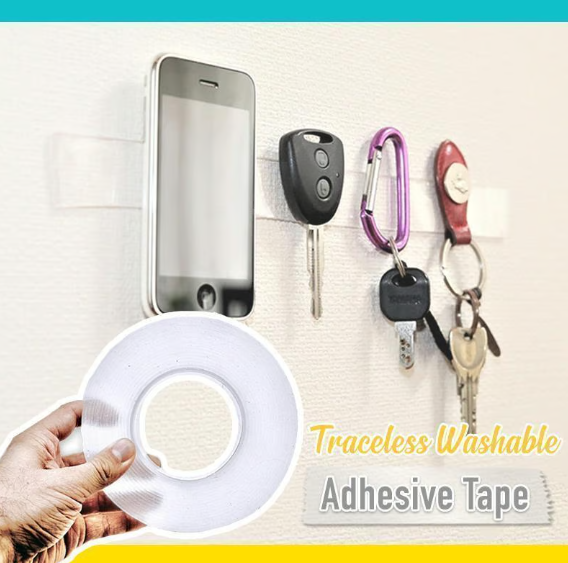 Traceless, Washable & Adhesive Tape