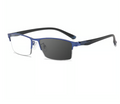 Metal ultra-light half-frame photochromic multifocal glasses