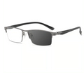 Metal ultra-light half-frame photochromic multifocal glasses