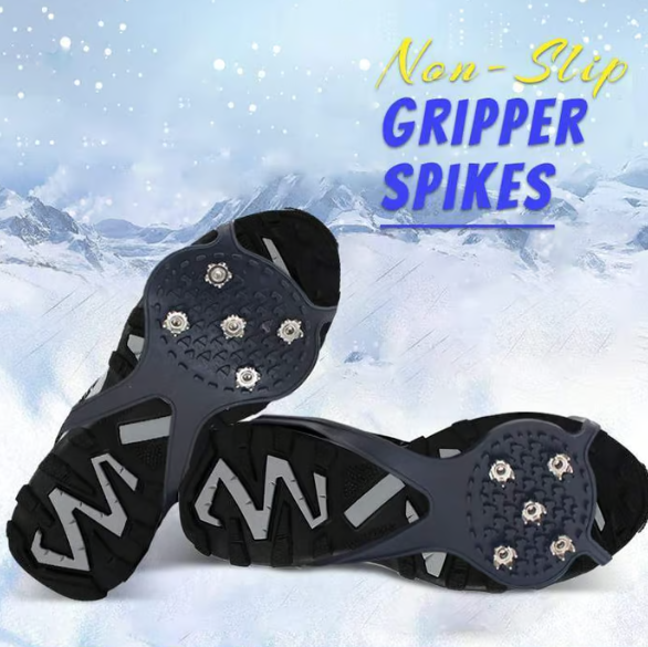 5-Claw Anti-Slip Gripper Spikes for Safe Winter Walks – Fits All Footwear