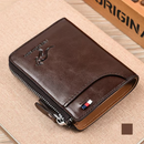 Men Wallet Zipper Purse ( RFID PROTECTED )