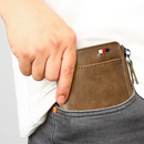 Men Wallet Zipper Purse ( RFID PROTECTED )