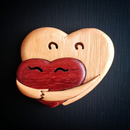 Hug From My Heart For You (Handmade Wood Carvings)