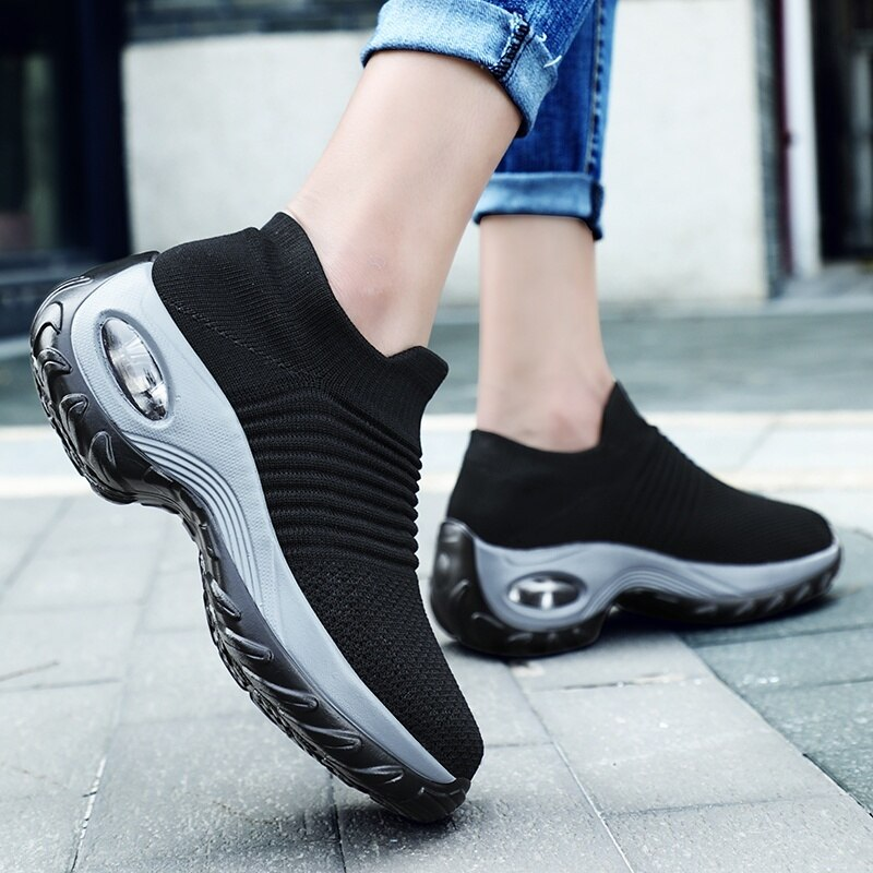 Air Comfort – Sneakers comode - Nero/Grigio - 36