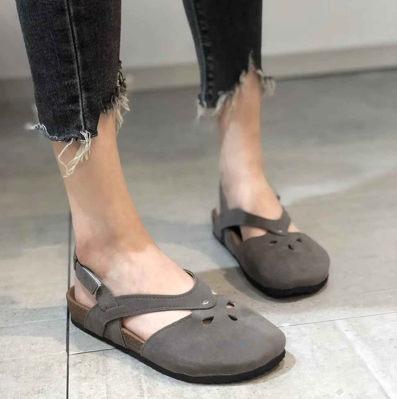 Iza – Sandali comodi - Grigio - 36