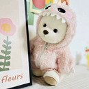 Getahug Furry Dino Bear | Handmade Jointed Teddy Bear Gift