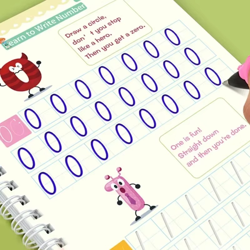 Magical Handwriting Reusable Book (1 Set Of 4 Books)