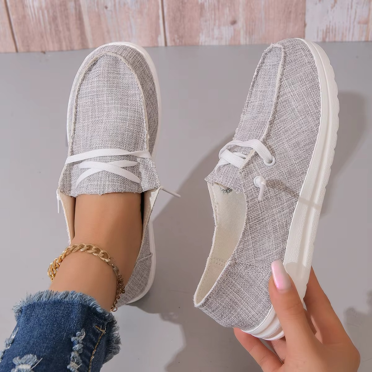 Lya – Sneakers comode - Bianco - 42