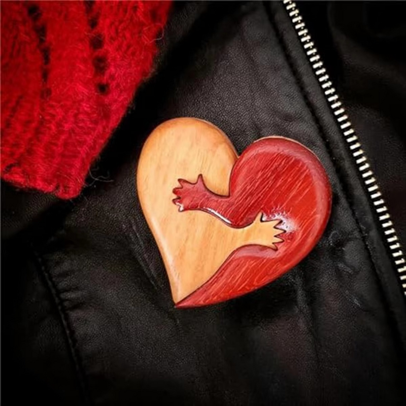 Hug From My Heart For You (Handmade Wood Carvings)