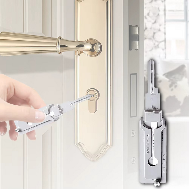 Stainless Steel 2-in-1 Lock Decoder Tool