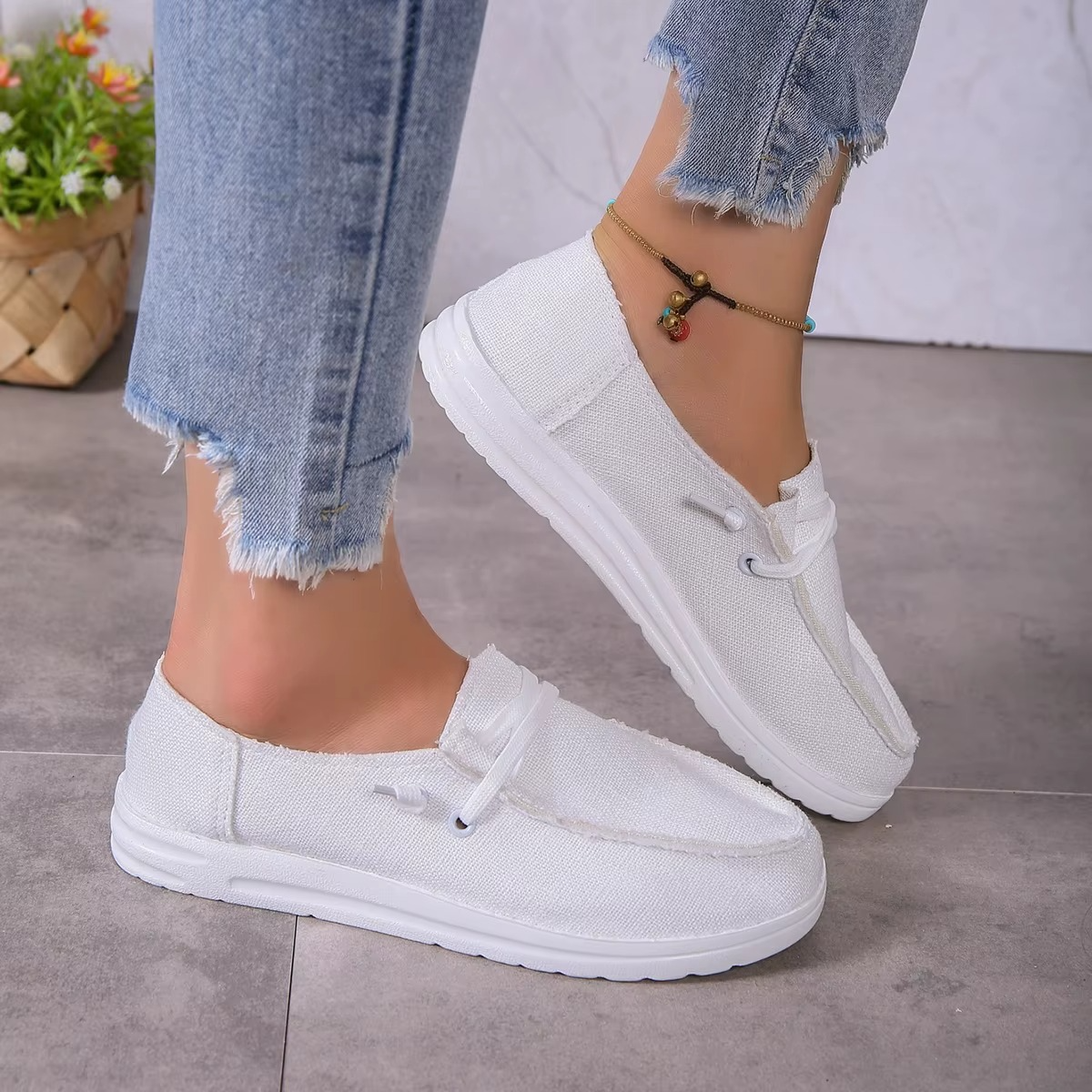 Lya – Sneakers comode - Bianco - 37