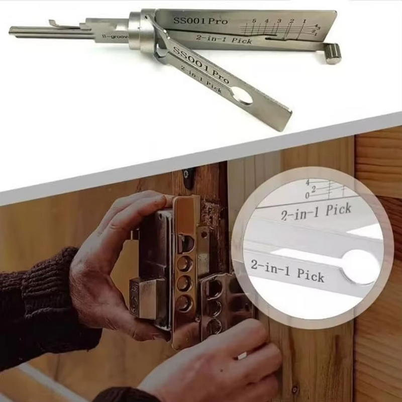Stainless Steel 2-in-1 Lock Decoder Tool