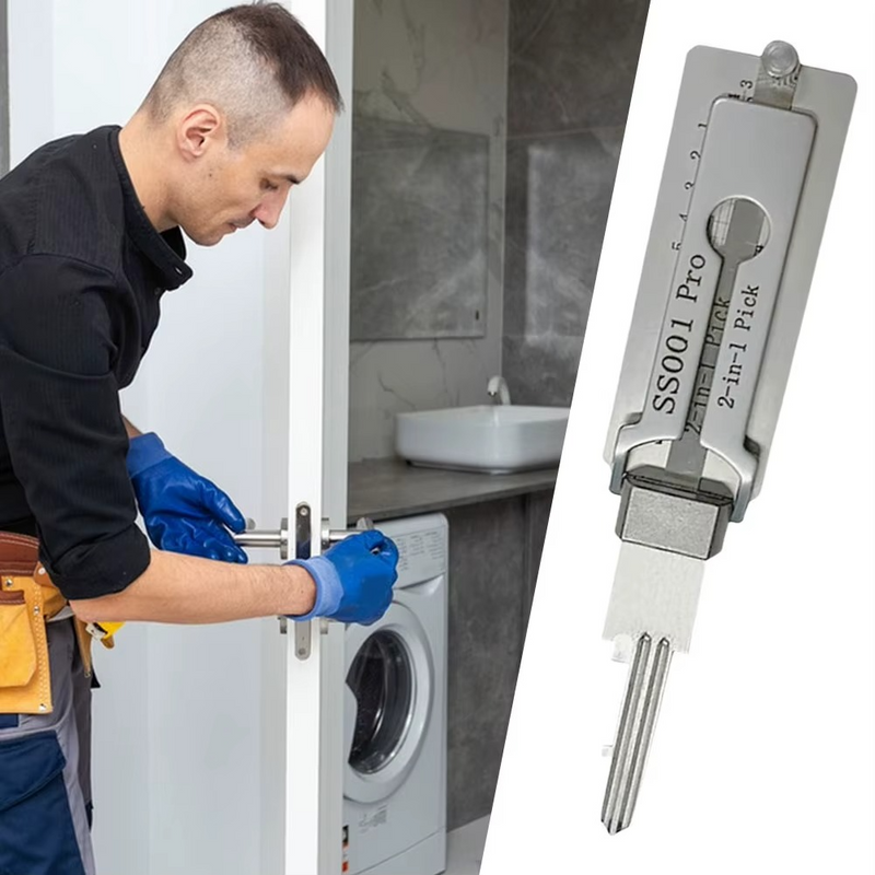 Stainless Steel 2-in-1 Lock Decoder Tool