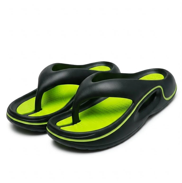 Vitale – Infradito comode - Nero/Verde - 35