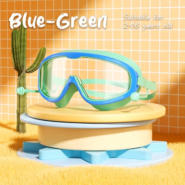 Children's waterproof and anti-fog swimming goggles