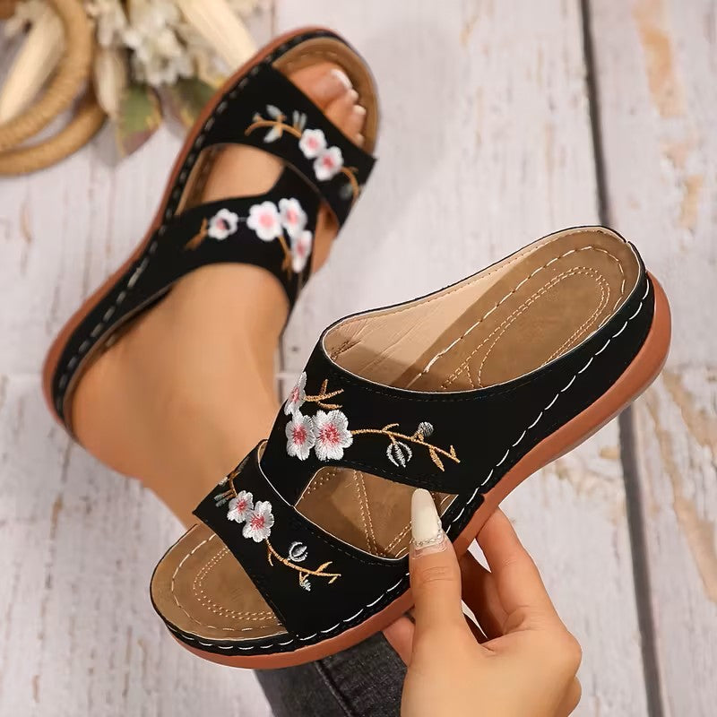 Flower – Sandali comodi - Nero - 41