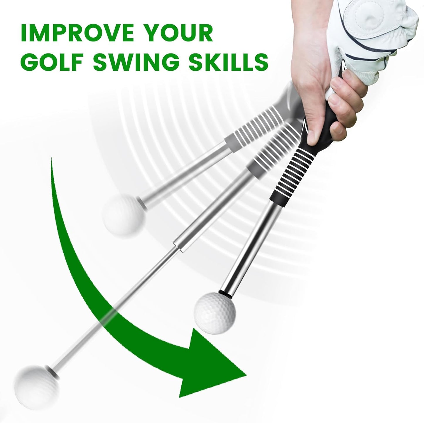 Retractable Golf Swing Training Aid