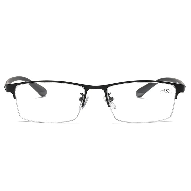 Metal ultra-light half-frame photochromic multifocal glasses
